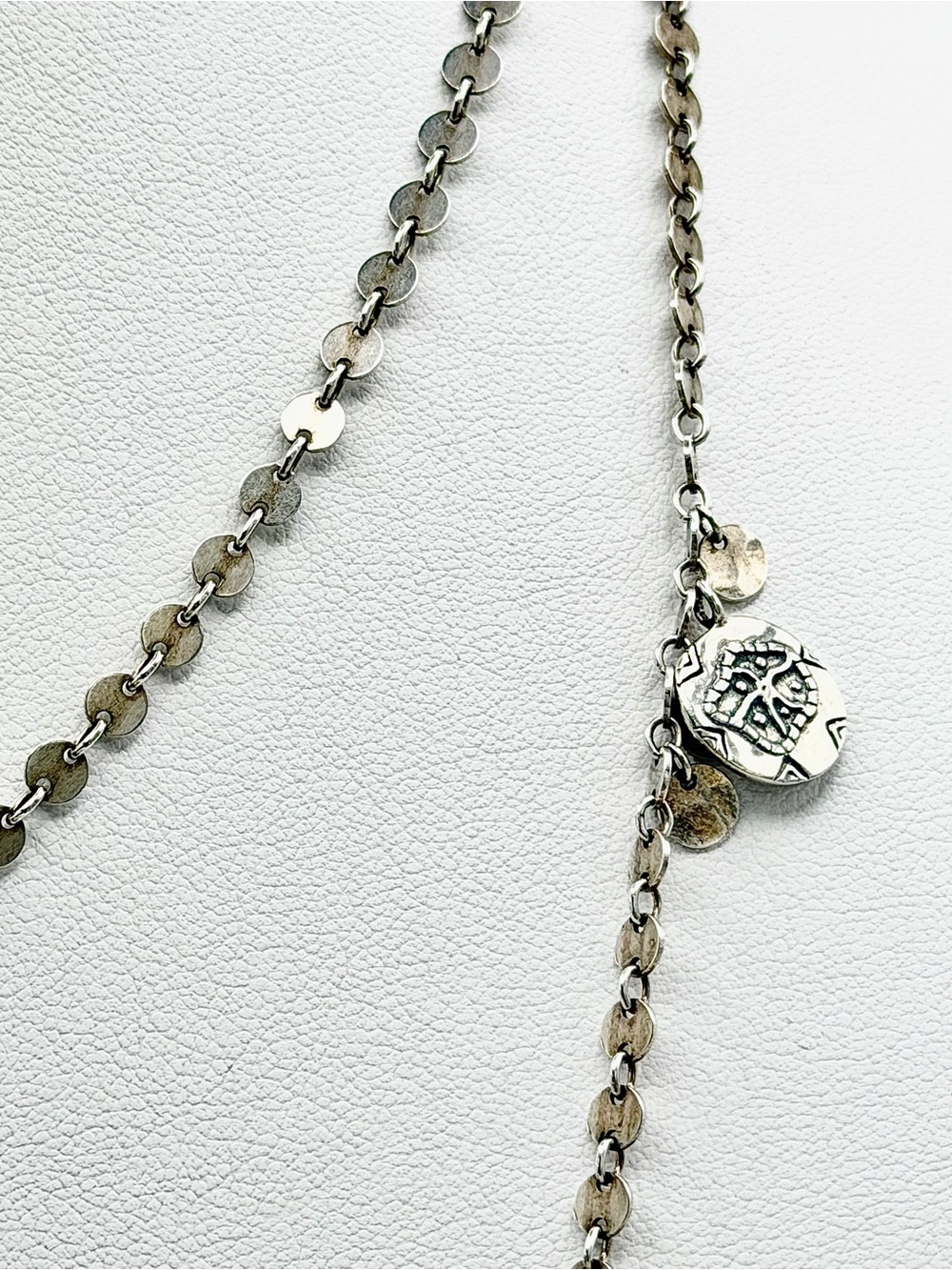 Silpada Festive Glittering Sterling Silver CONFETTI 46” Disc & Charm Necklace - Picture 6 of 15